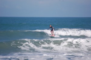 Larger Outside sets were waist high, fun thigh high wave for this 2nd week of Dec. 2010 surf session at Hangers.