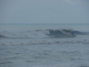 What a fun ride this guy had.  Image 6 of 6 sequence.  I ran out of camera time or I would have taken this ride to shore with him.   O' Club, Hurricane Katia.  photo by oldwaverider
