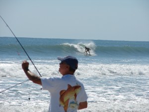 Same guy, same wave, Image 2 of 3 shot sequence. Hurricane Ophelia, at the Cape.