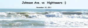 I had to do one ridiculous photo merge.  Johnson Avenue vs Hightower on a 6 foot at 10 second ENE ground swell with offshore winds.  Photo merge by Anonymous :)