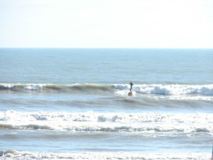 Image 2 of 7 sequence.  Dr. John on a long cruiser right, light winds, Johnson Avenue